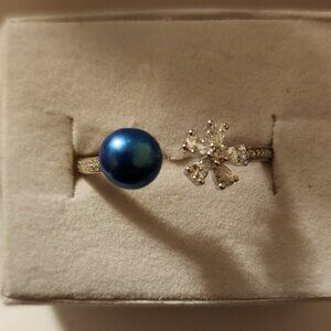 Flowery Pearl Ring